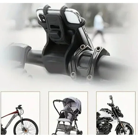 Bicycle (Phone Mount Holder)-(Handlebar)-(360 degree Rotation)-(Black)-(New)-$10 - Picture 4 of 8
